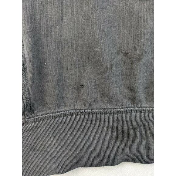 Mens American Eagle Athletic Fit Sweatshirt Size XLT 1/4 Zip Distressed Black - Picture 6 of 12